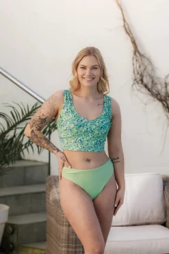 Mid Waist Bikini String - Pastellgrønn
