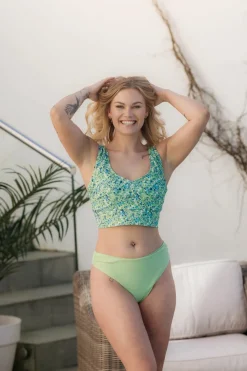 Mid Waist Bikini String - Pastellgrønn