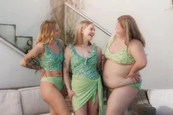 Mid Waist Bikini String - Pastellgrønn