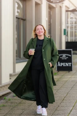 Sophie Ullkåpe lang - Mørk grønn