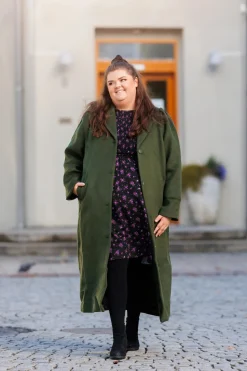 Sophie Ullkåpe lang - Mørk grønn