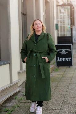 Sophie Ullkåpe lang - Mørk grønn