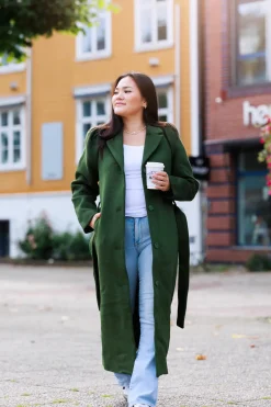 Sophie Ullkåpe lang - Mørk grønn