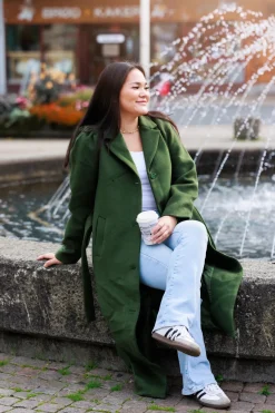 Sophie Ullkåpe lang - Mørk grønn